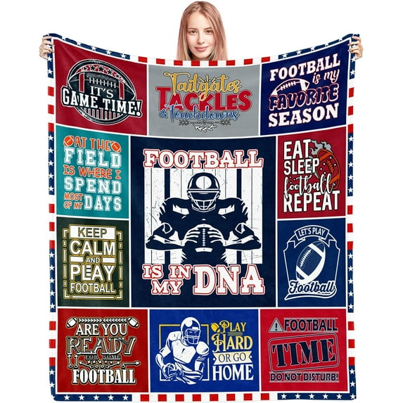 Football Gifts, Football Gifts for Boys 8-12, Football Gift for Men, Football Coach Gifts, Gifts for Football Lovers, Gifts for Who Loves Football Blanket, Football Gifts for Players 60"X50"