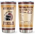 thumbnail image 1 of Football Gifts, Football Gifts for Men, Football Coach Tumbler Gifts, Football Gifts for Boys Birthday, Football Gifts for Friends Rugby Fans Insulated Tumbler with Lid Cup 20oz(1pc), 1 of 6