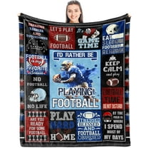 Football Gifts for Boys/Men/Team, Gifts for Football Players/Lovers, Who Loves Football Blanket 50'''' x 60''''