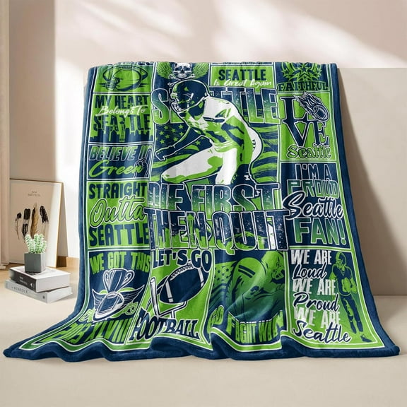 Football Gifts for Men Women, Sports Football Style Blanket for Team Fans, Football Decor Throw Blanket for Sofa Couch Bed Living Room 60"x50"