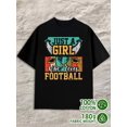 thumbnail image 1 of Greenink Football Girl Tee men's 180G 100% Cotton black Fashion Unisex Shirt Printed tshirts Casual Unisex Shirt Printed tshirts Casual Unisex Shirt Cotton tshirts, 1 of 7