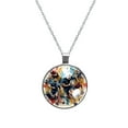 thumbnail image 1 of Football Glass Circular Pendant Necklace - Stylish Jewelry Statement Piece, 1 of 5