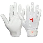 Football Gloves Men Football Receiver Gloves Enhanced Performance Sports Gloves High Grip Football Gloves for Adult Youth (A Pair)