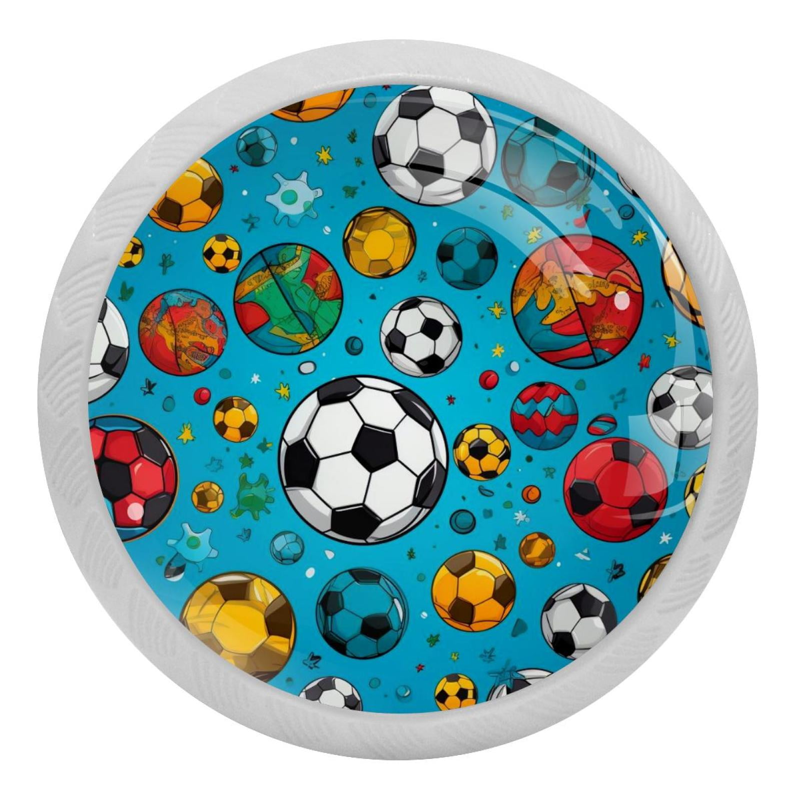 Football GlowintheDark Fluorescent Drawer Pulls 4Pack with Screws