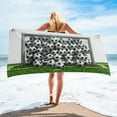 thumbnail image 1 of Football Goal Grass Microfiber Bath Towels Swimming Quick-drying Round Beach Towel Sport Gym Face Towel, 1 of 4