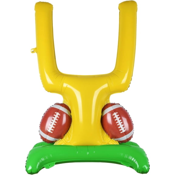 Football Goal Post Balloon Set, Large 41x61 Inch - Foil Balloon Decorations for Football Birthday & Tailgate Parties