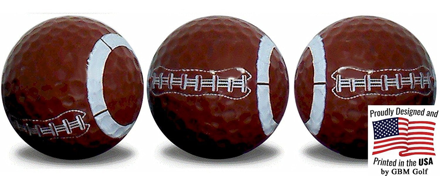 Football Golf Balls 3 Pack by GBM Golf
