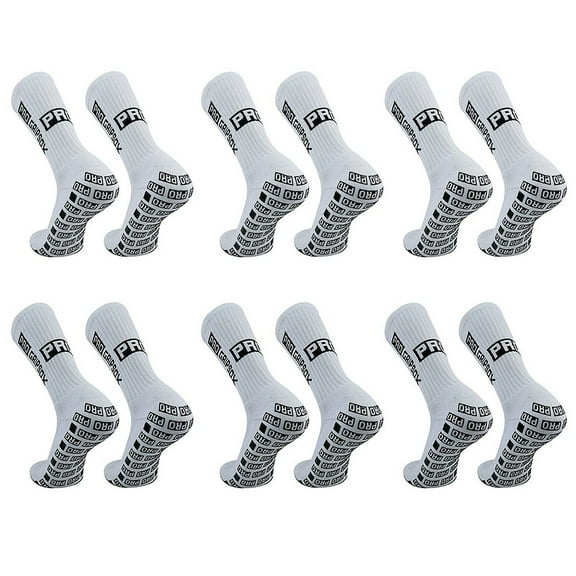 Football Grip Socks Anti-Slip Sports Socks for Men and Women 4-6 Pairs