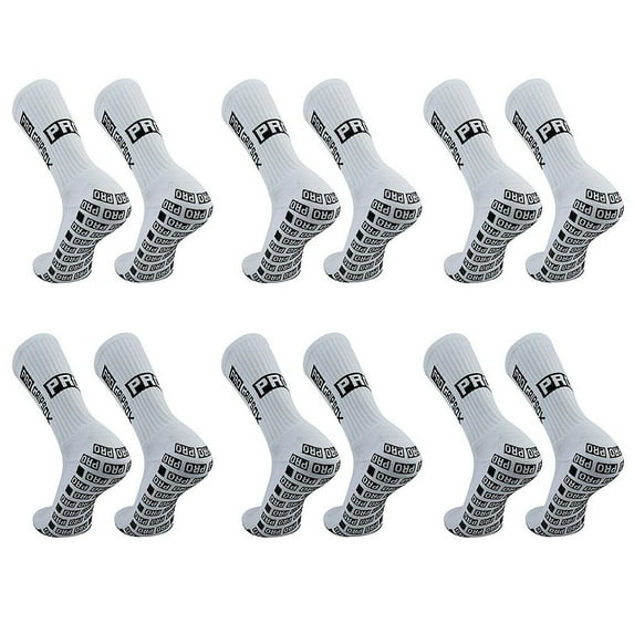 Football Grip Socks Anti-Slip Sports Socks for Men and Women 4-6 Pairs