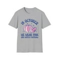 thumbnail image 1 of Football Halloween October Pink Lover Men Women T-shirts, 1 of 4
