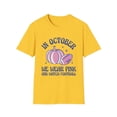 thumbnail image 1 of Football Halloween October Pink Lover Men Women T-shirts, 1 of 4