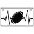 thumbnail image 1 of Football Heart Beat Novelty Metal License Plate Tag 7" x 4" Motorcycle, 1 of 1