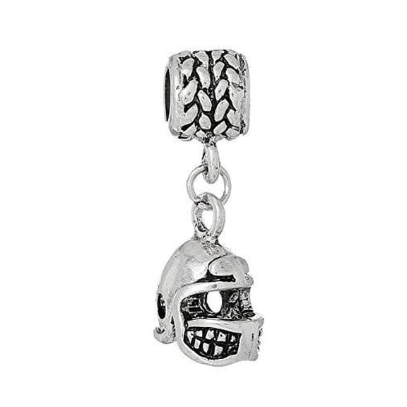 Football Helmet Charm Compatible with European Snake Chain Charm Bracelet