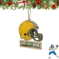 thumbnail image 1 of Football Helmet Money Holder Ornament, 3-Inch 2D Acrylic Flat Hanging Christmas Decor, Sports Fan Cash Gift for Men and Boys, Personalized Football Helmet Tree Charm, 1 of 1