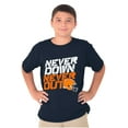 thumbnail image 1 of Football Helmet Never Down Never Out Boys Kids T Shirt Tees Tops Teen Brisco Brands XS, 1 of 6