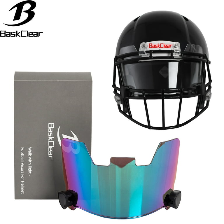 Baskclear Football Helmet Visor, Scratch-Resistant Clear Shield