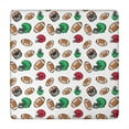 thumbnail image 1 of Football Helmets and Balls Pattern Square Fitted Tablecloth with Elastic Edge,Square Table Cover,Washable Elastic Table Cover for Home Kitchen Party Decor 34"x34", 1 of 6