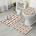 thumbnail image 1 of Football Helmets with Bows Pattern Bathroom Rugs Sets 3 Piece,Toilet Cover Set,Absorbent Non Slip Bathroom Mats Sets with U-Shaped Contour Rug Toilet Rug Set, 1 of 5