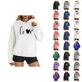 thumbnail image 1 of Football Hoodies for Women 2025 Long Sleeve Half Zip Hooded Sweatshirt with Pockets Y2K Pullover Tops, 1 of 6