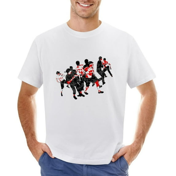 Football Hooligans Vintage T-shirt Mens Cotton Classic Crewneck Short Sleeve Tees Unisex White XL