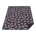 Football Icon Darkblue Pattern Waterproof Picnic Blanket, 3-Layer Beach ...