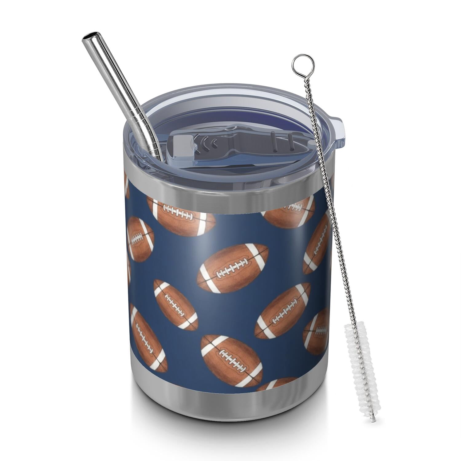 Football Icon Darkblue Pattern Wide Mouth Tumbler 1 Pack, Vacuum ...