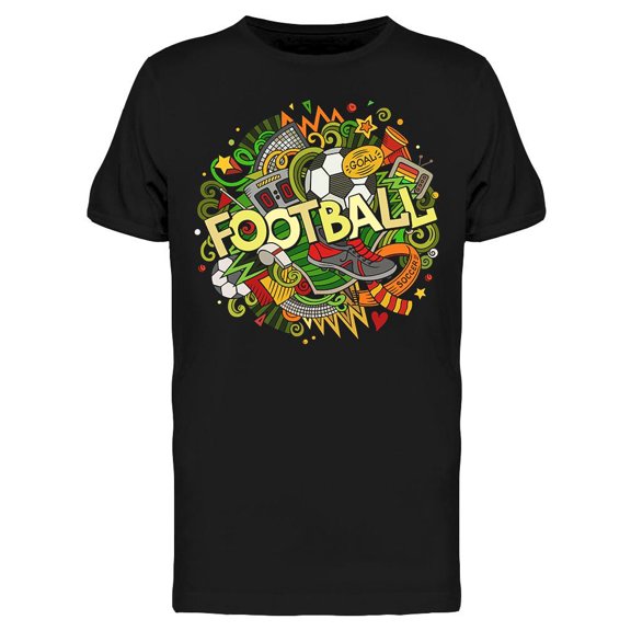 Football Icons And Title T-Shirt Men -Image by Shutterstock, Male Medium