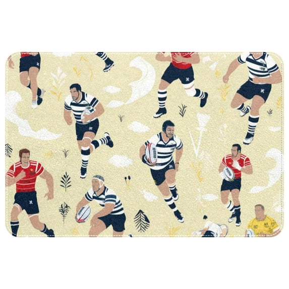 Football Indoor Carpet Kitchen Rug Office Mat - Polyester Non-Slip Machine Washable