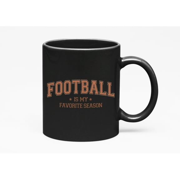 Football Is My Favorite Season Gift, Black 11oz Ceramic Mug