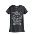 thumbnail image 1 of Football Is My Second Favorite F Word Women's Fashion Relaxed T-Shirt Tee Charcoal Grey X-Large, 1 of 3