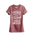 thumbnail image 1 of Football Is My Second Favorite F Word Women's Fashion Relaxed T-Shirt Tee Heather Rouge Small, 1 of 3