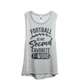 thumbnail image 1 of Football Is My Second Favorite F Word Women's Fashion Sleeveless Muscle Workout Yoga Tank Top Sport Grey Large, 1 of 3