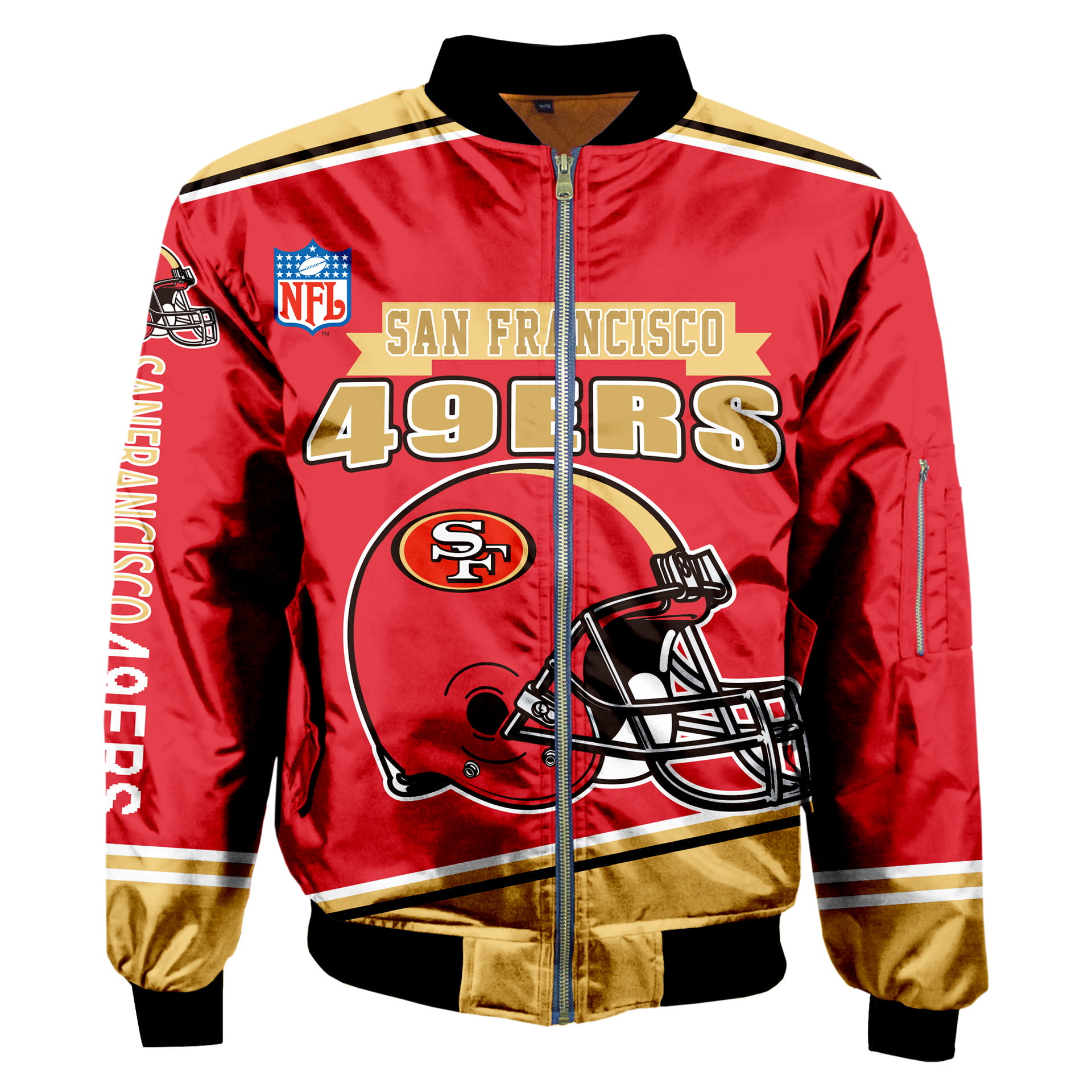 JJZXX Football Jacket Super Bowl Champions Mens Outdoor Sports Lightweight Jackets Coat S-5xl - San Francisco - 49ers, Men's, Size: Small, Red