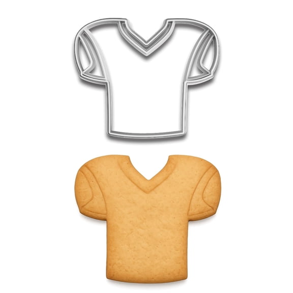 Football Jersey Cookie Cutter - 4.25x3.51 Inches, Sports-Themed Baking Tool