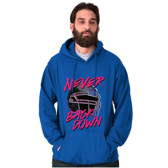 Football Jock Helmet Never Back Down Hoodie Hooded Sweatshirt Men Brisco Brands X