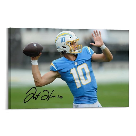 Football Justin Herbert Posters Picture Print Canvas Poster Wall Paint Art Posters Decor Modern Home Artworks Gift 08x12inch(20x30cm)