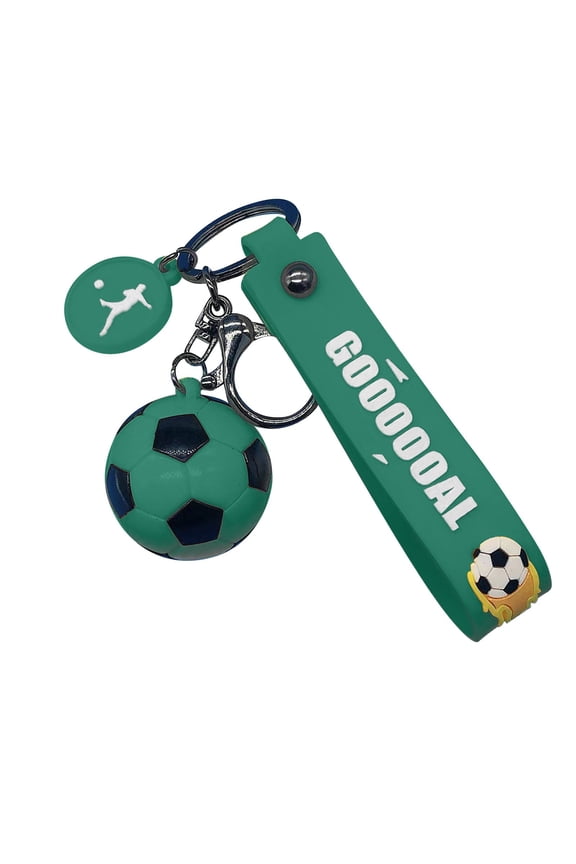 Football Keychain, Football Pendant, European Cup Football Jewelry Keychain Gift for Coaches and Players, Stainless Steel Durable Football Accessory for Travel Commemoration and Party Gatherings