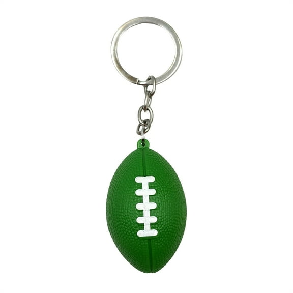 Football Keychains,Soccer Keychain,Football Purse Charm,Mini Football Keychains For Sport Party Favors,2.1” Inch Small Stress Ball Keychains Bulk For Kids Birthday Gift Goodie Bags Fillers(Green)