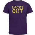 thumbnail image 1 of Football Kicker Laces Out Ace Purple Adult T-Shirt - X-Large, 1 of 1