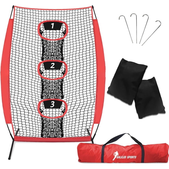 Football Kicking and Throwing Target Net, Lightweight Quarterback Passing and Catching Practice Net for Backyard or Training Field