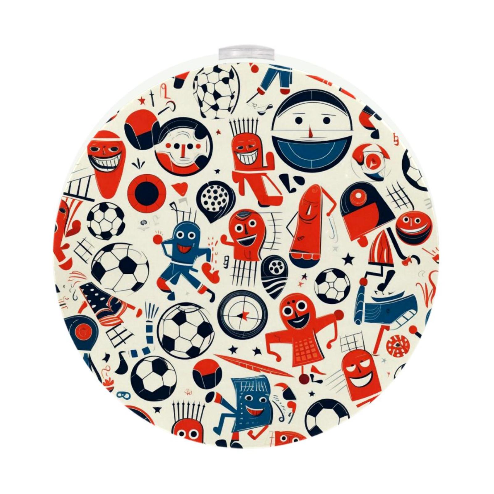 Football LED Round Night Light-2PCS, Energy Efficient Plug-in Bedroom ...
