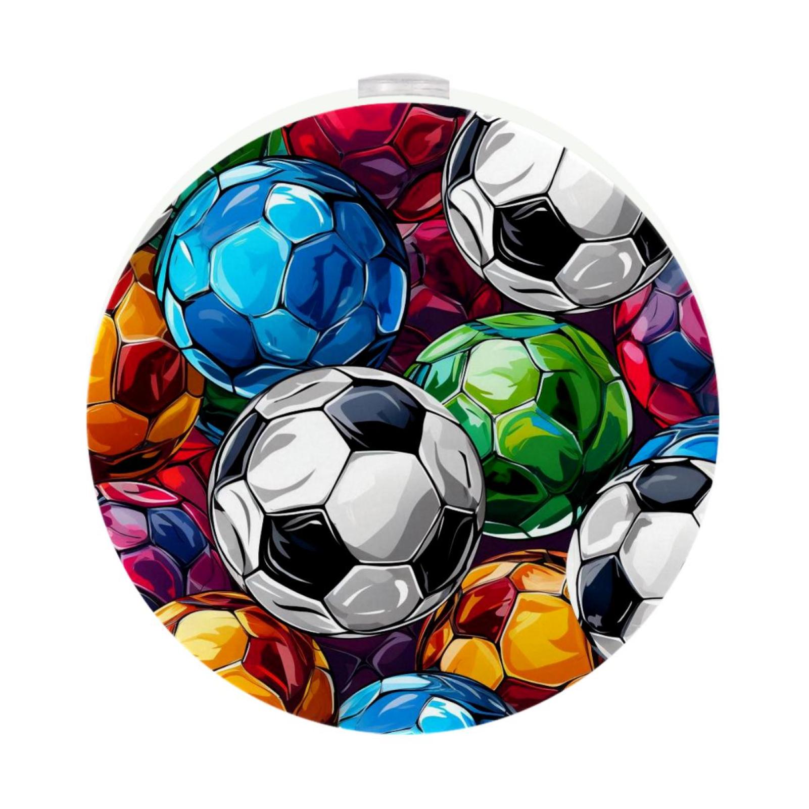 Football LED Round Night Light-2PCS, Plug-in Auto Dusk to Dawn Sensor ...