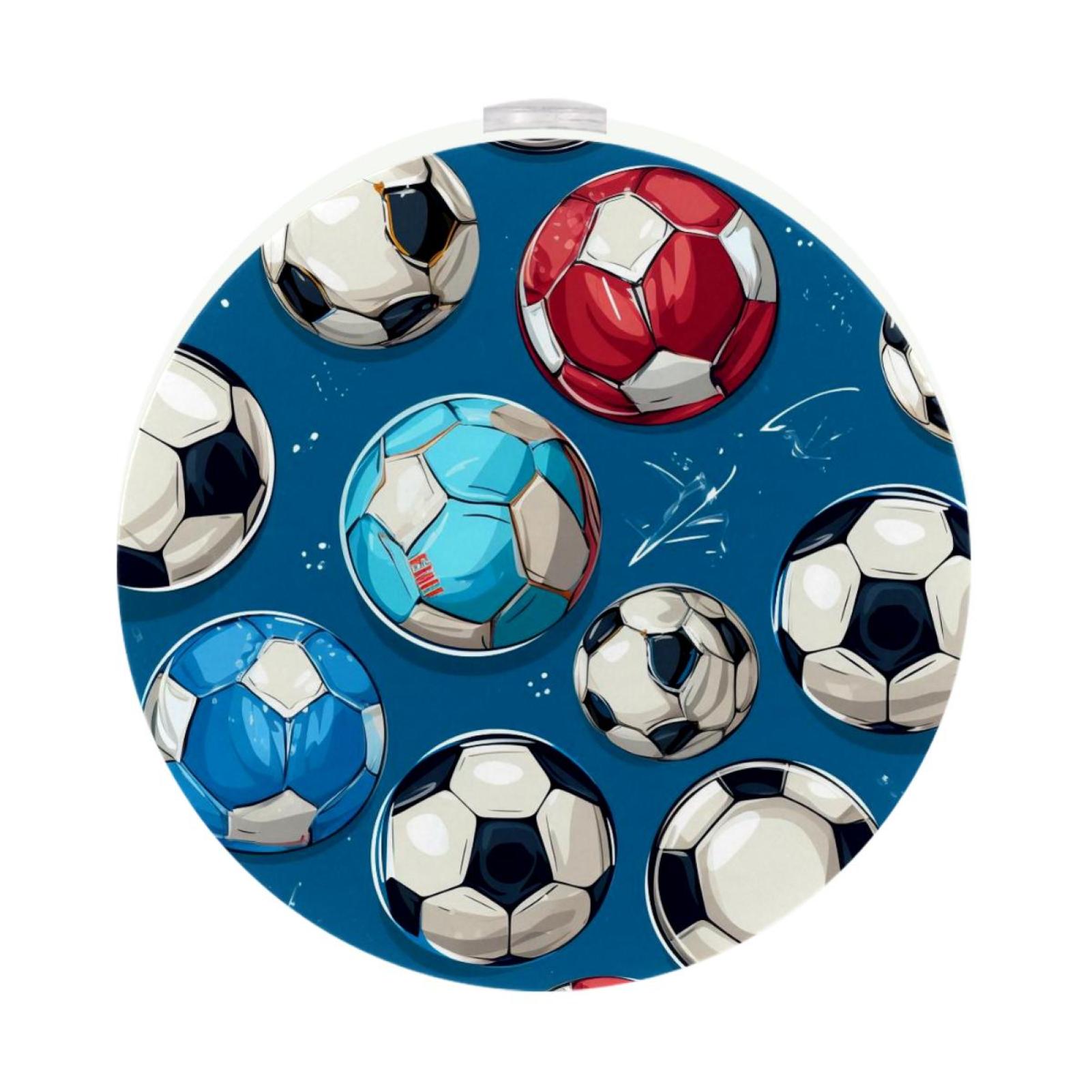 Football LED Round Night Light - 2PCS, Soft Glow Decorative Nightlights ...