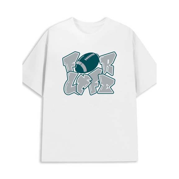 Greenink Football Life Tee men 180G Cotton white Original Unisex Shirt Short Sleeve tshirts Basic Unisex Shirt Printed tshirts Original Unisex Shirt Crewneck tshirts