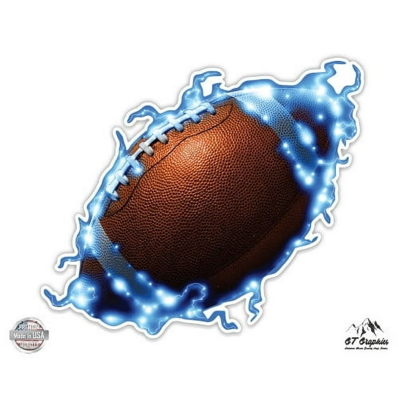 Football Lightning - 12" Vinyl Sticker Waterproof Decal