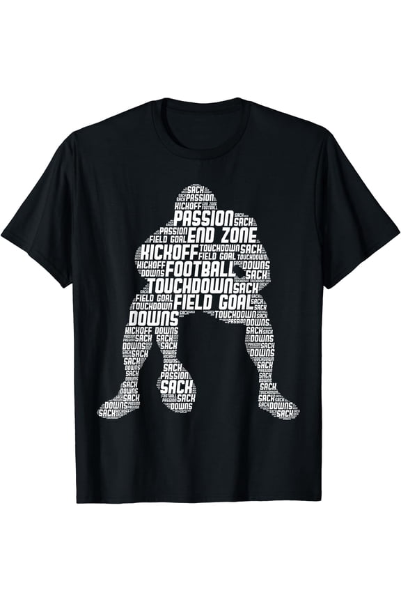 Football Lineman American Football Men Women T-Shirt Black Small