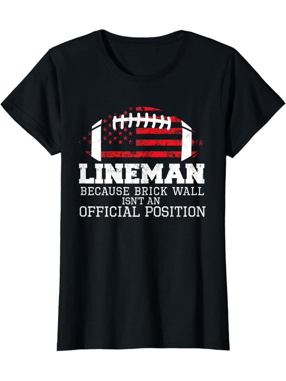 Football Lineman Brick Wall O Line D Line T-Shirt