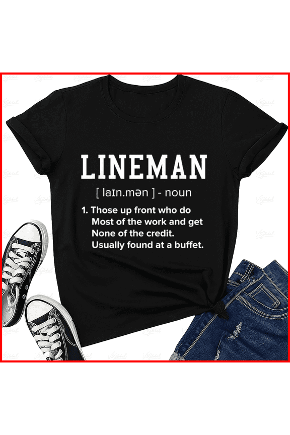 Football Lineman Definition Funny Sports Noun Unisex T-Shirt, up to Size 5XL