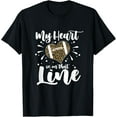 thumbnail image 1 of Football Lineman Mom Leopard Cheetah Print Football Player T-Shirt, 1 of 3
