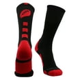 thumbnail image 1 of Football Logo Crew Socks (Black/Scarlet, Medium), 1 of 2